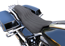 SADDLEMEN Knuckle 2-Up Seat - Black - Ribbed - FLH/FLT '08-'24 808-07B-047K