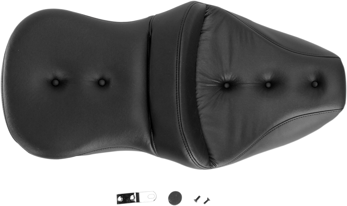 SADDLEMEN Pillow-Top Roadsofa™ Seat - Black - FLH/FLT '99-'07 897-06-181