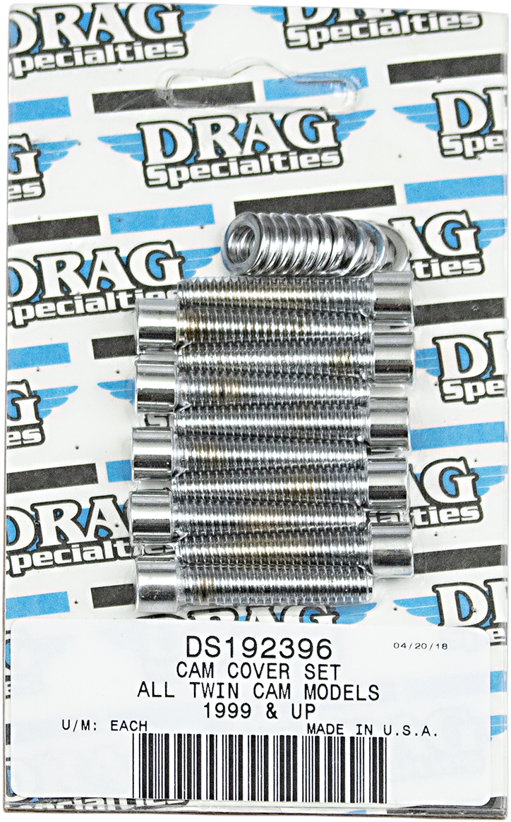 DRAG SPECIALTIES Bolt Kit - Cam Cover - Smooth - Chrome - '99-'17 Twin Cam MK373S