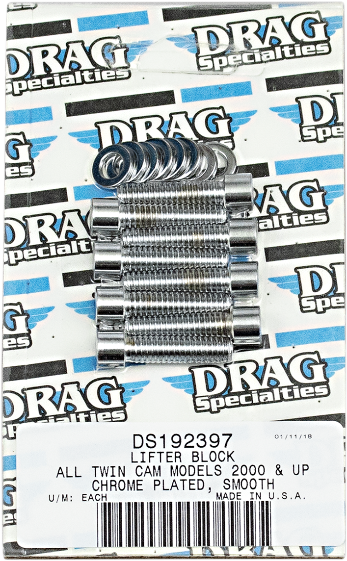DRAG SPECIALTIES Bolt Kit - Lifter Base - Socket-Head - Smooth - '99-'17 Twin Cam MK378S