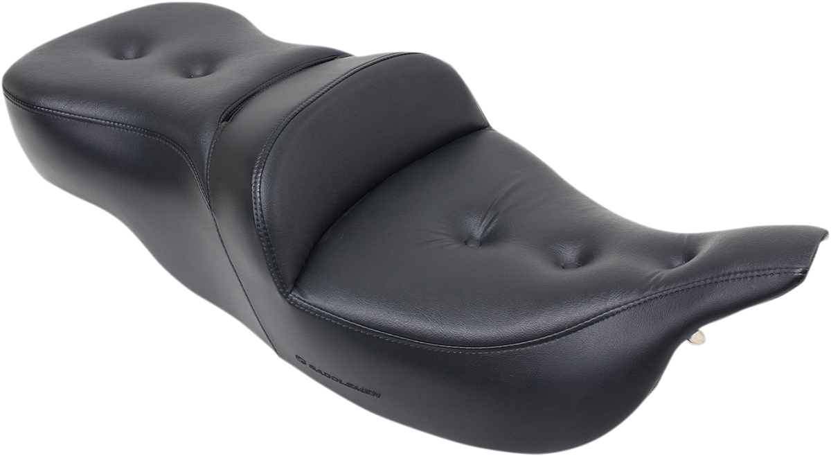 SADDLEMEN Pillow-Top Roadsofa™ Seat - Black - FLH/FLT '99-'07 897-07-181