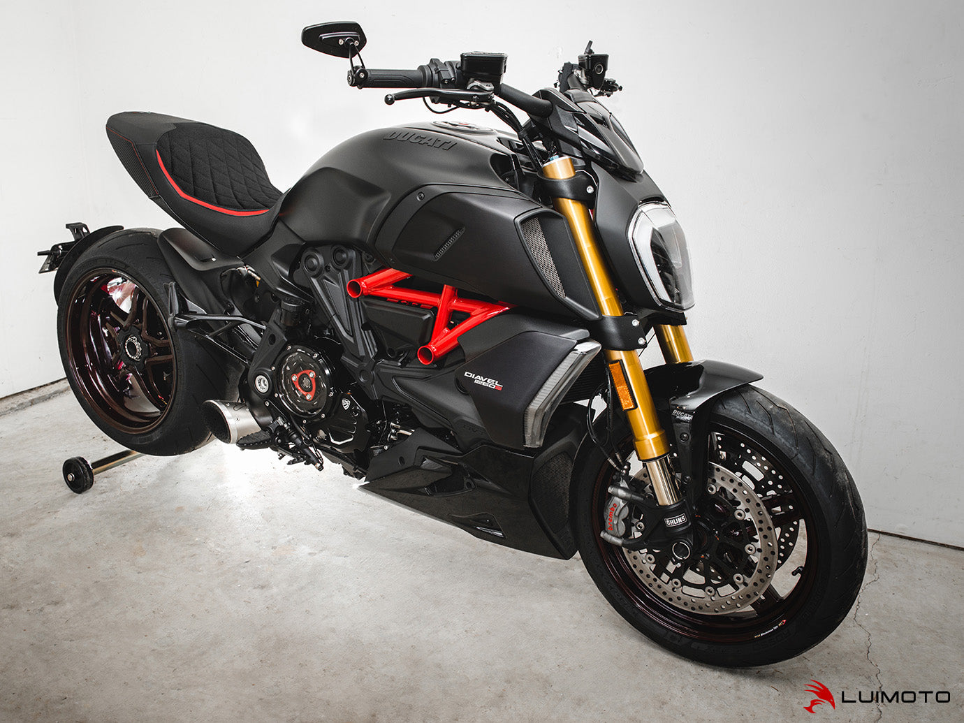 LUIMOTO Diamond Edition Rider Seat Cover for the DUCATI DIAVEL 1260 (2019+) - OE Seat