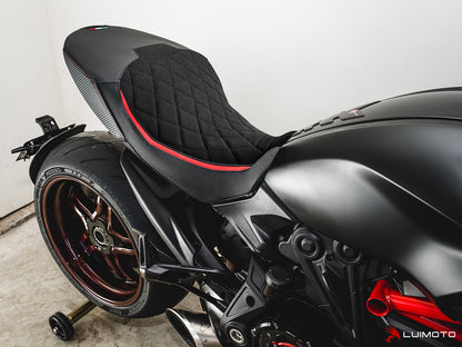 LUIMOTO Diamond Edition Rider Seat Cover for the DUCATI DIAVEL 1260 (2019+) - Low Seat