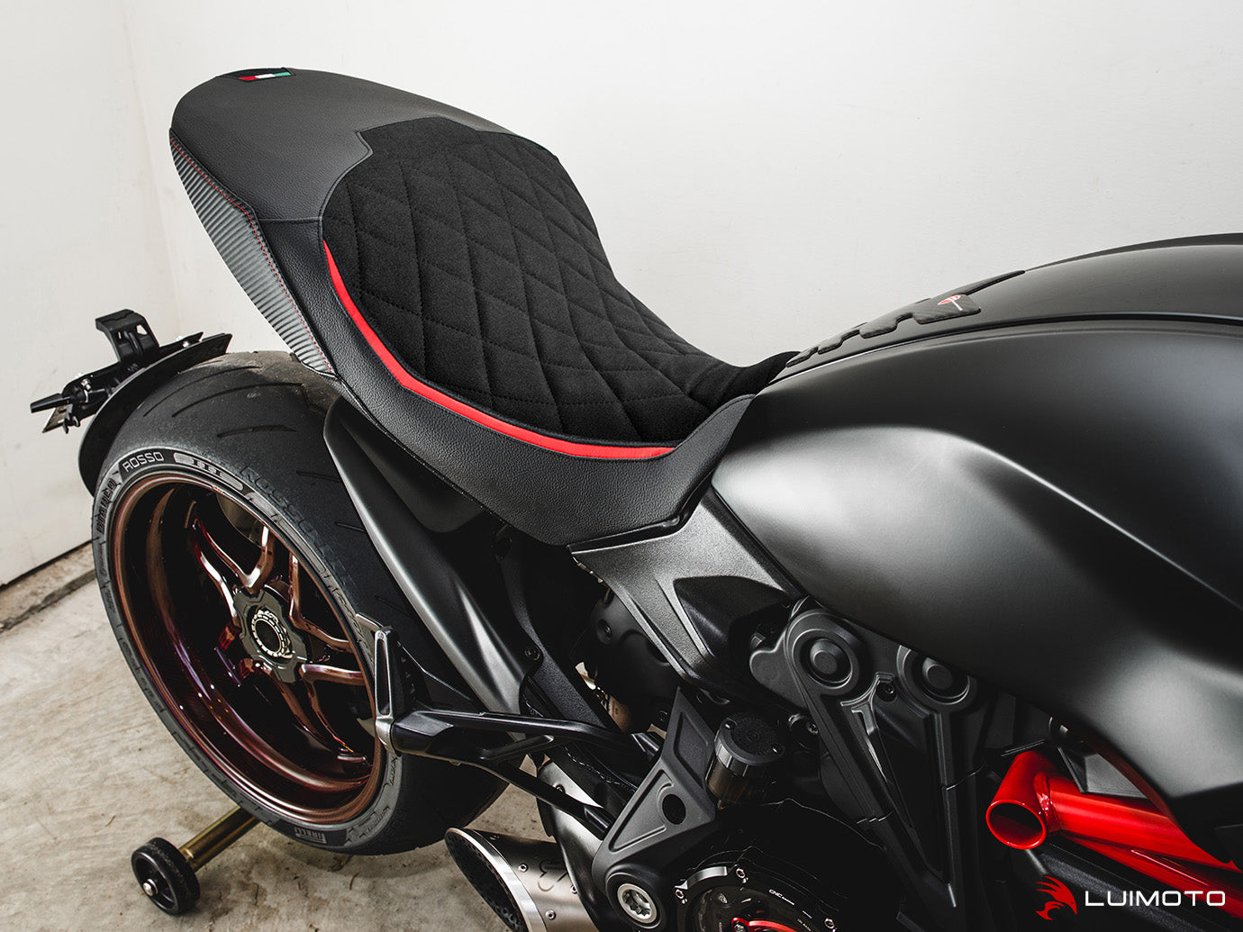LUIMOTO Diamond Edition Rider Seat Cover for the DUCATI DIAVEL 1260 (2019+) - OE Seat