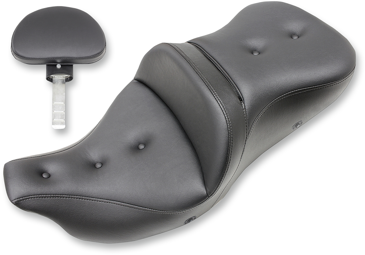 SADDLEMEN Extended Reach Roadsofa™ Seat - Pillow Top - Backrest - Heated - FL '08-'24 808-07B-183BRHC