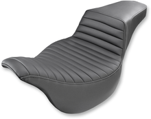 SADDLEMEN Step-Up Seat - Front Tuck-n-Roll - Black - FL '08-'24 808-07B-171