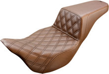 SADDLEMEN Step-Up Seat - Front Lattice Stitch - Brown - FL '08-'24 808-07B-172BR