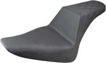 SADDLEMEN Step-Up Seat - Rear Lattice Stitch - Black - FLS 812-26-173