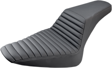 SADDLEMEN Step-Up Seat - Front Tuck-n-Roll - Black - FLS 812-26-171
