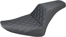 SADDLEMEN Step-Up Seat - Front Lattice Stitch - Black - FLS 812-26-172