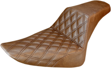 SADDLEMEN Step-Up Seat - Front Lattice Stitch - Brown - FLS 812-26-172BR
