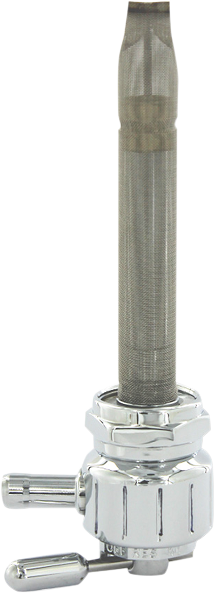 PINGEL Round Fuel Valve - Grooved Chrome - 22 mm 1311-CG