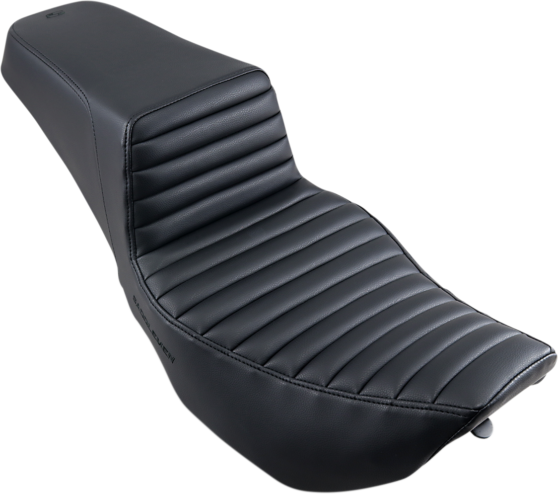 SADDLEMEN Step-Up Seat - Front Tuck-n-Roll - Black - FLHR/FLHX 897-06-171