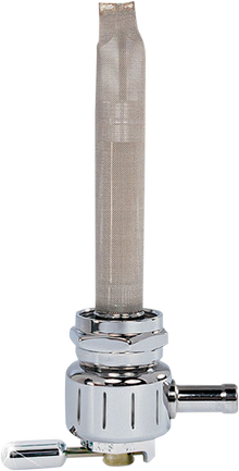 PINGEL Round Fuel Valve - Grooved Chrome - 22 mm 4311-CG