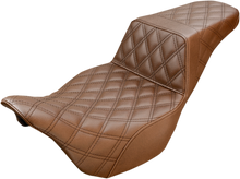 SADDLEMEN Step-Up Seat - Full Lattice Stitch - Brown - FL '08-'24 808-07B-175BR