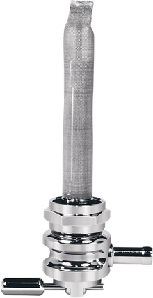 PINGEL Round Fuel Valve - Wave Chrome - 22 mm 6311-CRW