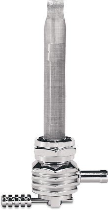 PINGEL Hex Fuel Valve - Finned Chrome - 22 mm 6311-CHF