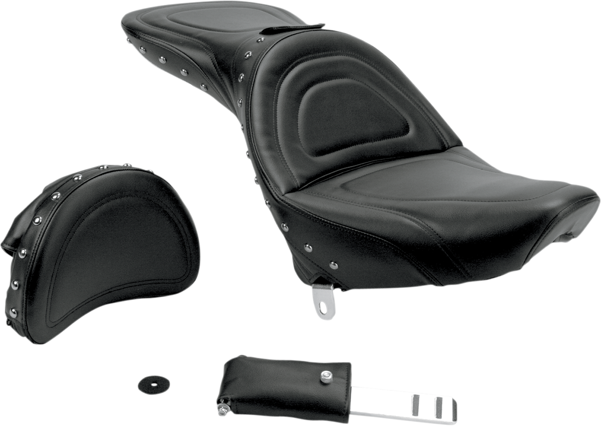 SADDLEMEN Explorer Special Seat - Studded - w/ Backrest - FXST/FLST '84-'99 8802J
