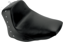 SADDLEMEN Heels Down Solo Seat - Without Backrest - Studded - Black - FLSTC 806-15-0011
