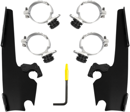 MEMPHIS SHADES Fats/Slim Mounting Kit - Black - FXDL MEB2013