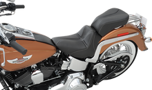 SADDLEMEN Dominator Solo Seat - w/o Backrest - Black w/ Gray Stitching - FLSTC/N '06-'17 806-15-0042
