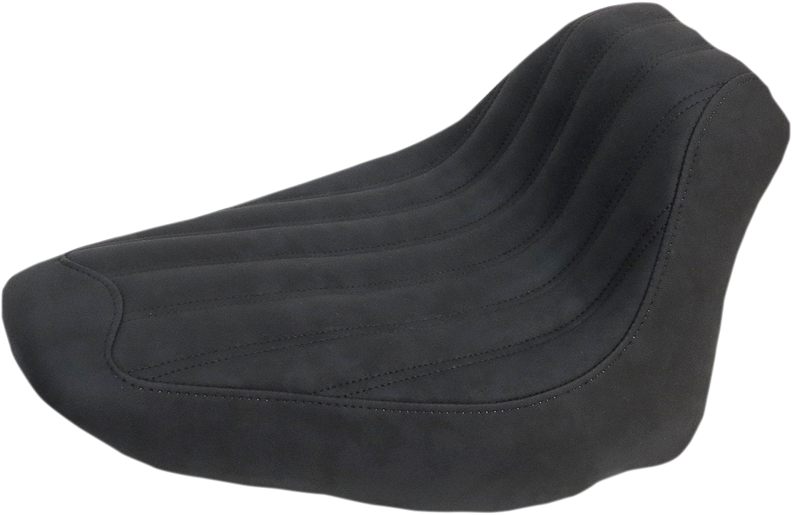 SADDLEMEN Knuckle Solo Seat - Ribbed - Black - FLST '06-'17 806-15-0023