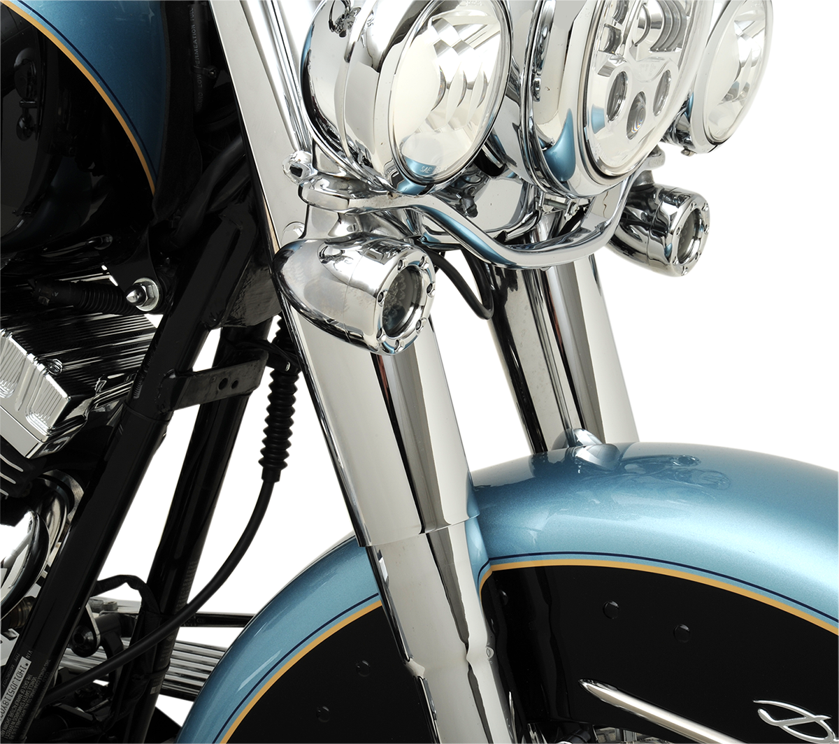 DRAG SPECIALTIES Fork Slider Covers - Stock Length - Chrome - Smooth 74537