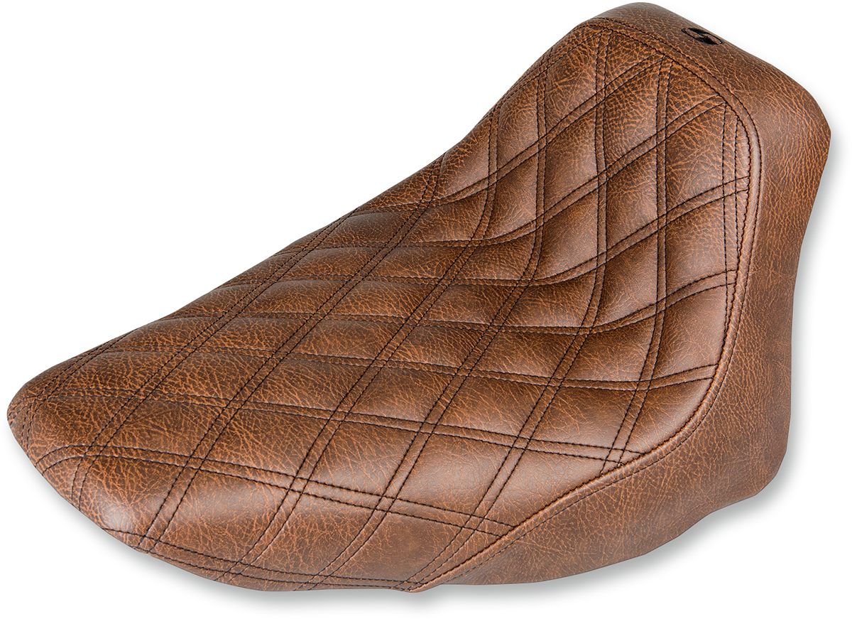 SADDLEMEN Renegade Solo Seat - Lattice Stitched - Brown - FLST '06-'17 806-15-002BLS