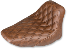 SADDLEMEN Renegade Solo Seat - Lattice Stitched - Brown - FLST '06-'17 806-15-002BLS