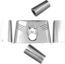 DRAG SPECIALTIES Fork Tins - Chrome - Ribbed - '86-'17 FLST - 5-Piece 74157