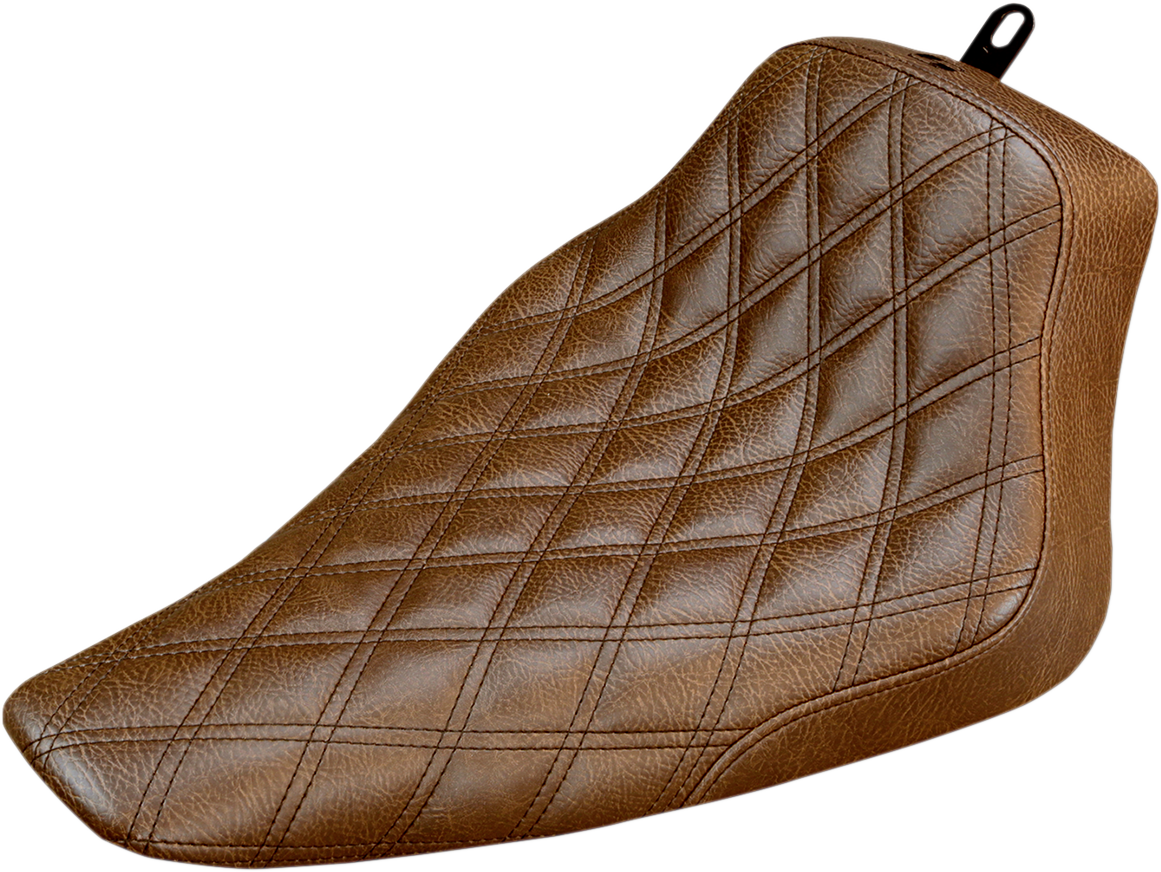 SADDLEMEN Renegade Solo Seat - Lattice Stitched - Brown - FLS '12-'17 812-26-002BLS