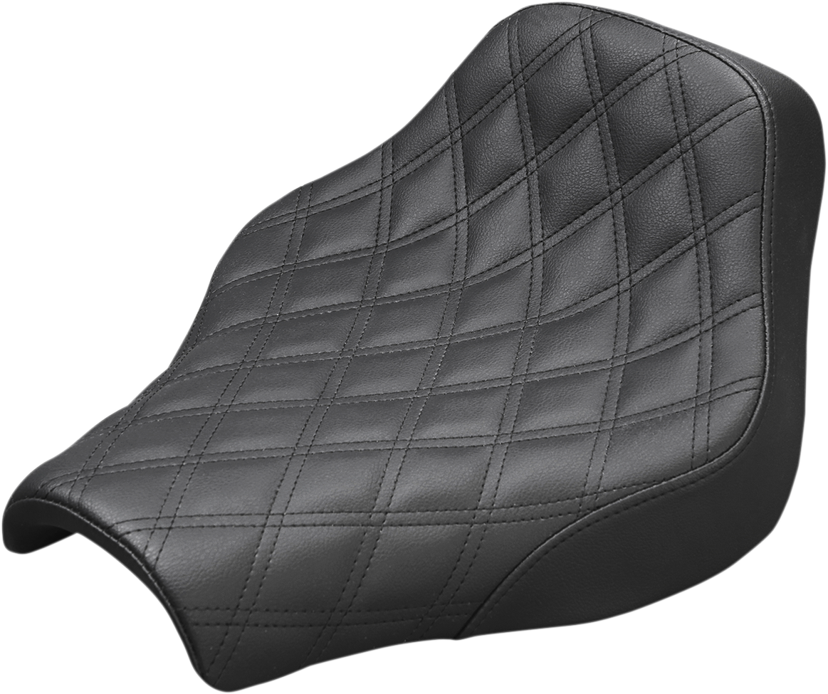 SADDLEMEN Renegade™ Solo Seat - Lattice Stitched - Black - FX '18-'23 818-30-002LS