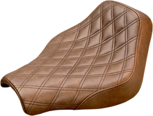 SADDLEMEN Renegade™ Solo Seat - Lattice Stitched - Brown - FX '18-'23 818-30-002BLS