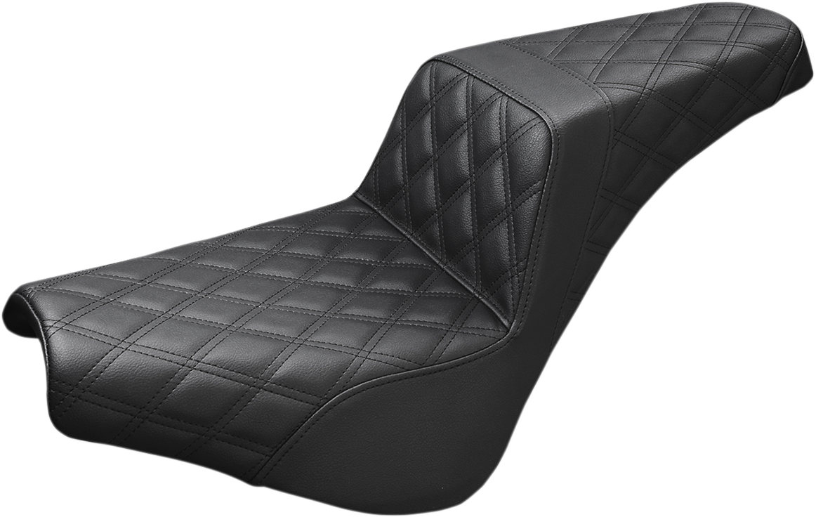 SADDLEMEN Step-Up Seat - Full Lattice Stitch - Black - FX '18-'24 818-30-175