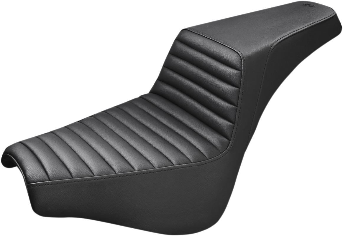 SADDLEMEN Step-Up Seat - Front Tuck-n-Roll - Black - FX '18-'24 818-30-171