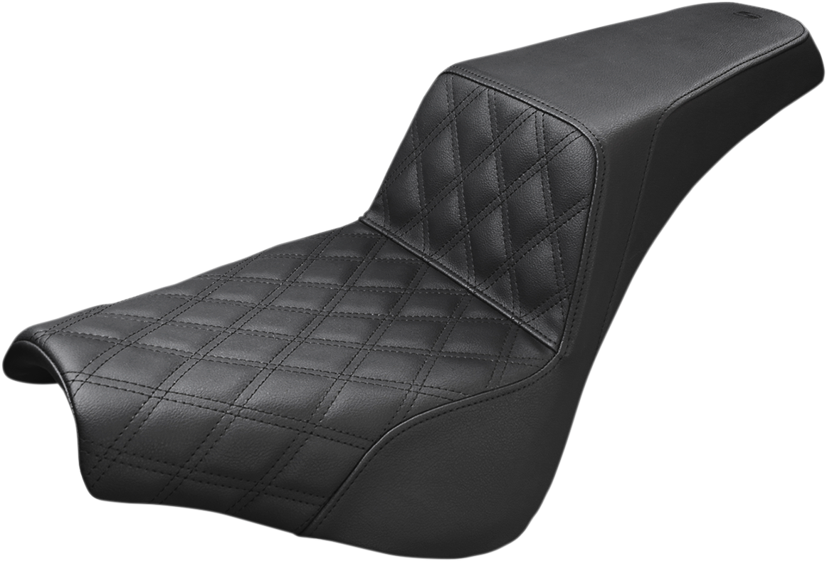 SADDLEMEN Step-Up Seat - Front Lattice Stitch - Black - FX '18-'24 818-30-172