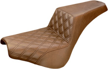 SADDLEMEN Step-Up Seat - Front Lattice Stitch - Brown - FX '18-'24 818-30-172BR
