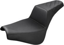 SADDLEMEN Step-Up Seat - Rear Lattice Stitch - Black - FX '18-'24 818-30-173