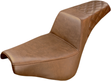 SADDLEMEN Step-Up Seat - Rear Lattice Stitch - Brown - FX '18-'24 818-30-173BR