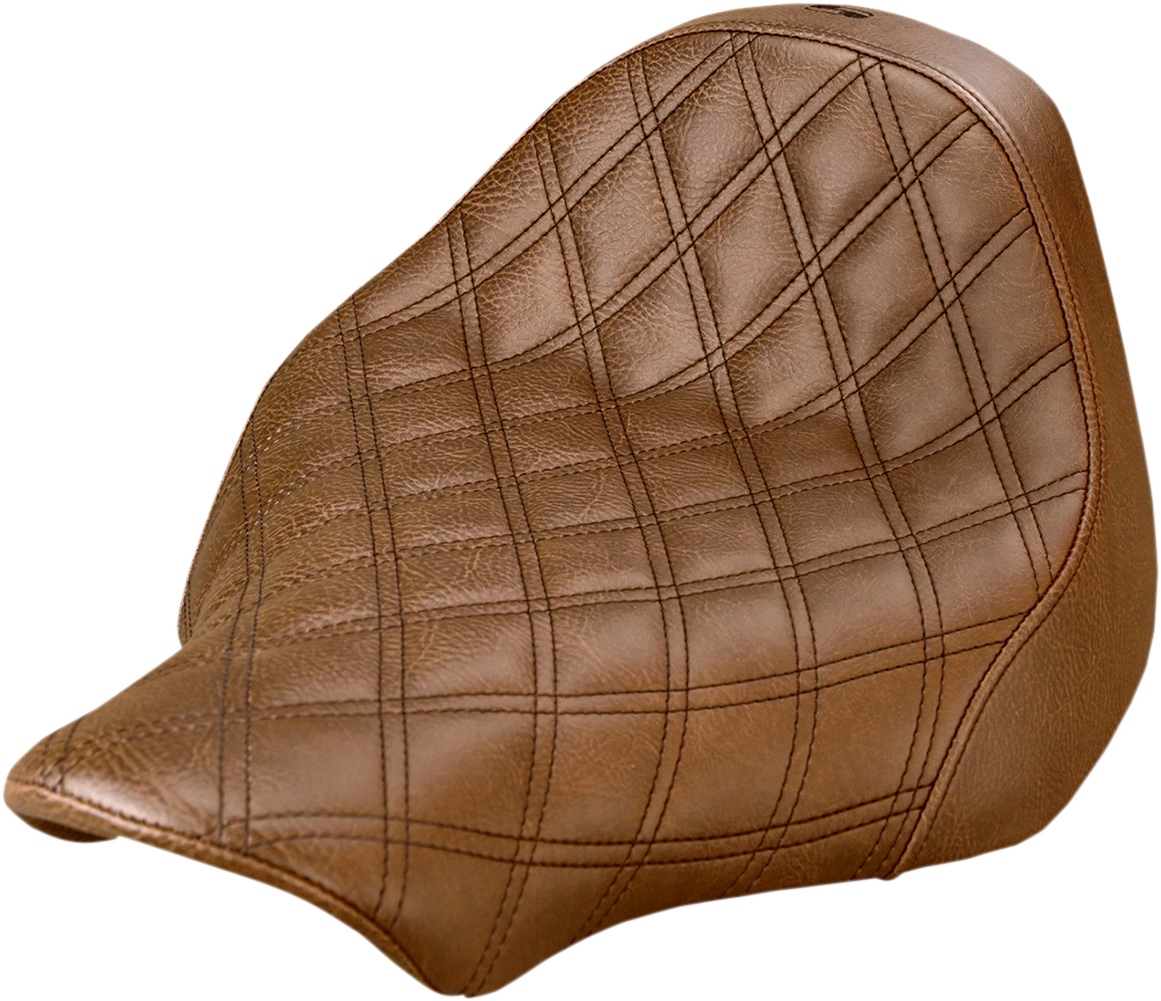 SADDLEMEN Renegade Solo Seat - Lattice Stitched - Brown - FXSB '13-17 813-27-002BLS