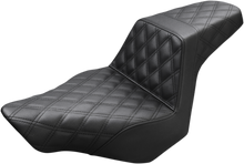 SADDLEMEN Step-Up Seat - Full Lattice Stitch - Black - FXSB 813-27-175