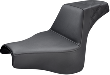 SADDLEMEN Step-Up Seat - Rear Lattice Stitch - Black - FXFB 818-28-173