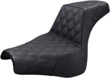 SADDLEMEN Step-Up Seat - Full Lattice Stitch - Black 818-28-175