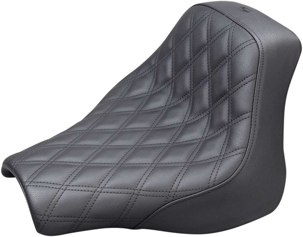 SADDLEMEN Renegade™ Solo Seat - Lattice Stitched - Black - FXFB '18-'19 818-28-002LS
