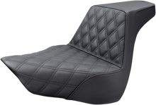 SADDLEMEN Step-Up Seat - Front Lattice Stitch - Black - FL/FX '18-'24 818-27-172
