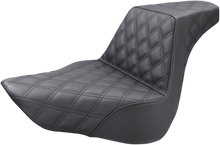 SADDLEMEN Step-Up Seat - Full Lattice Stitch - Black - FL/FX '18-'24 818-27-175