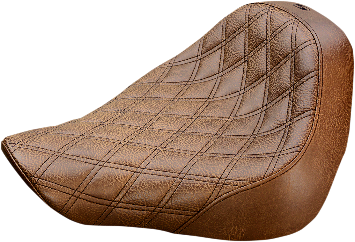 SADDLEMEN Renegade Solo Seat - Lattice Stitched - Brown - FL/FX '18-'24 818-27-002BLS