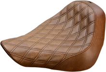 SADDLEMEN Renegade Solo Seat - Lattice Stitched - Brown - FL/FX '18-'24 818-27-002BLS