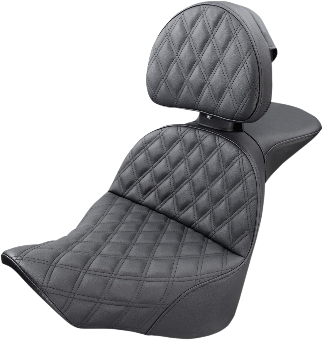 SADDLEMEN Explorer Seat - Lattice Stitched - Backrest - FL/FX '18-'24 818-27-030LS