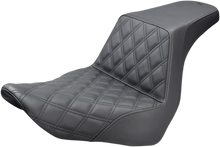 SADDLEMEN Step-Up Seat - Front Lattice Stitch - Black 818-29-172